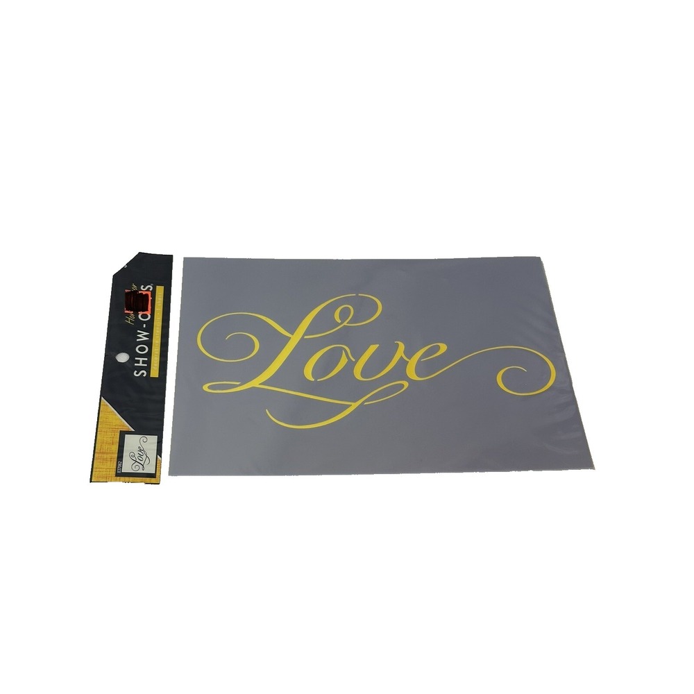 NEW show off craft decorative stencils 1 sheet LOVE